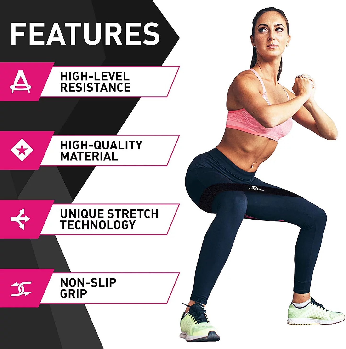 Fitness Resistance Hip Workout Bands for Booty Butt and Glute